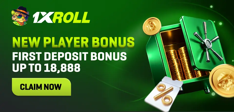 1xRoll New Player Bonus Banner