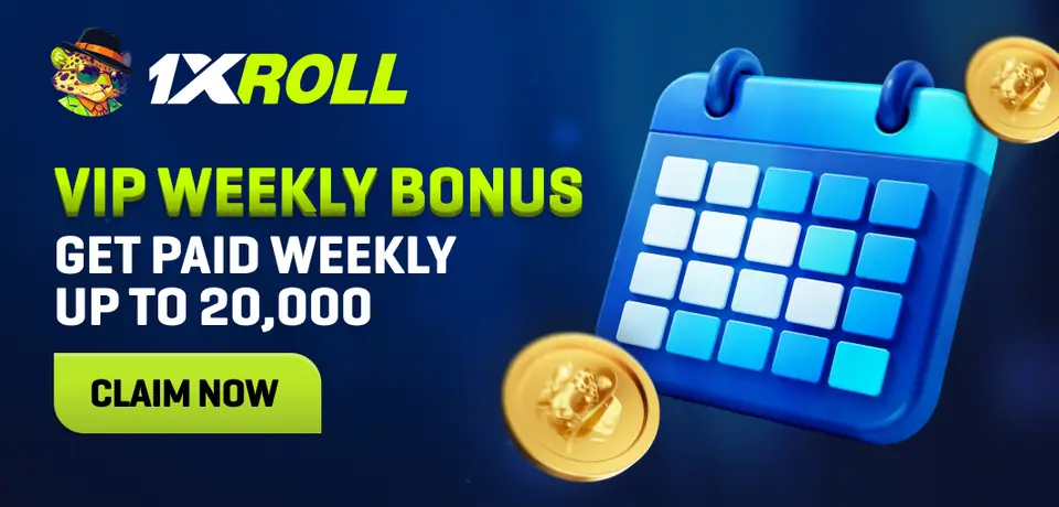 1xRoll VIP Weekly Bonus Banner